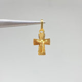 Dije Cruz Cristo  0.6gr / 1.5cm / Diamantado  Oro Amarillo &