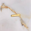 Herraje Placa Ovalada  0.6gr / 2.5cm / Lisa Bordes Mate  Oro Amarillo &