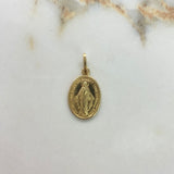 Dije Virgen Milagrosa 2.1gr / 2.5cm / Macizo Oro Amarillo &