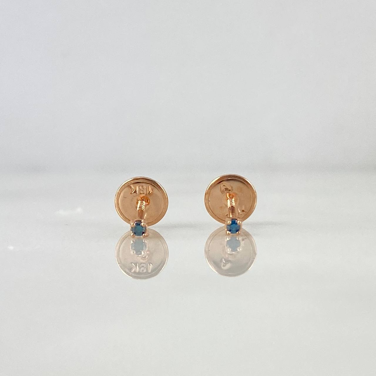 Topos 0.4gr / Diamantes Azules 4pts Oro Rosa (Joya) ©