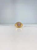 Anillo Ancla 7.85gr / 10 / Circones Blancos Tres Oros $