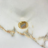 Anillo Sello 5.1gr / T9 3/4 / Cuadrado Liso Tres Oros &