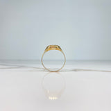 Anillo Sello 5.1gr / T9 3/4 / Cuadrado Liso Tres Oros &