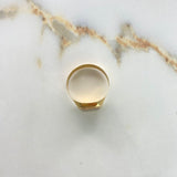 Anillo Sello 5.1gr / T12 1/2 / Cuadrado Liso Tres Oros &