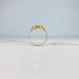 Anillo Sello 4.55gr / T10 1/4 / Ovalo Rayas Tres Oros &