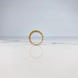 Anillo Oso TS 3.8gr / T5 1/2 / Circones Blancos Oro Amarillo &