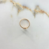 Anillo Delfin 1.9gr / T6 1/2 / Liso Circones Blancos Oro Rosa &