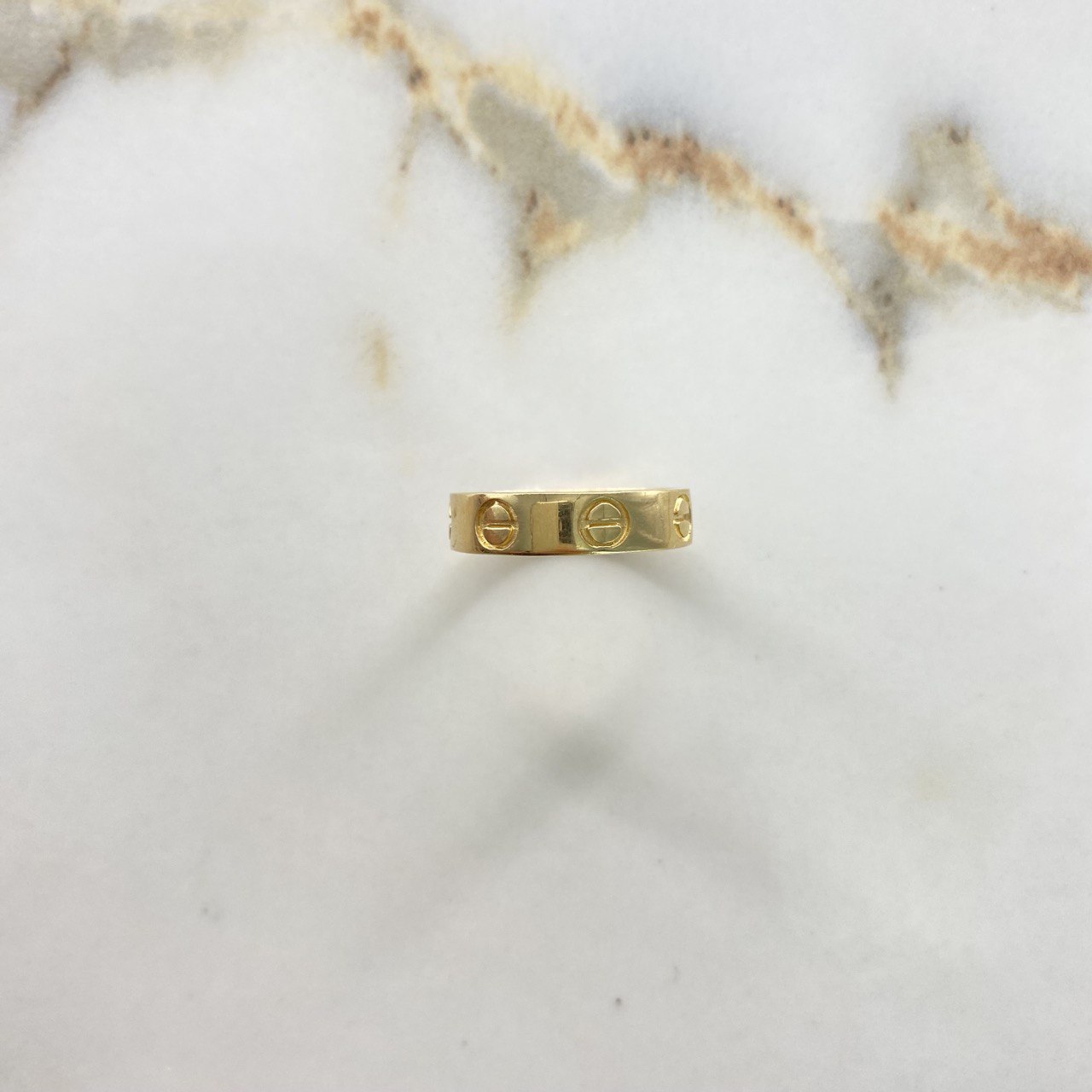 Anillo Tornillo 3.25gr / T7 1/2 / Liso Oro Amarillo &