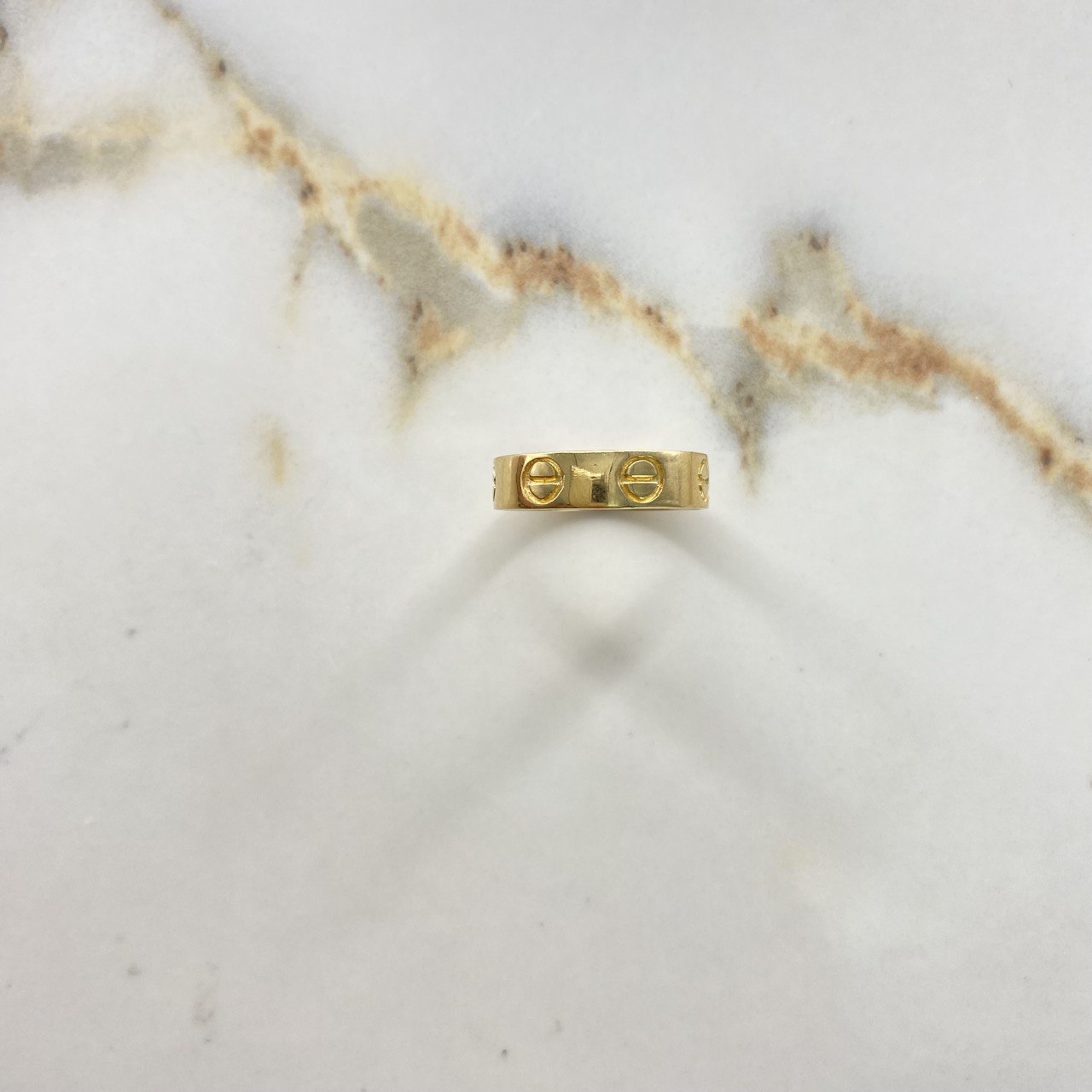 Anillo Tornillo 2.95gr / T6 1/4 / Liso Oro Amarillo &