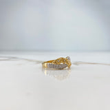 Anillo Infinito 3gr / T6 1/2 / Circones Blancos Dos Oros Amarillo Blanco &