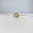 Anillo 15s Corazones 2gr / T6 / Circones Blancos Oro Amarillo &