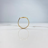 Anillo 15s Corazones 2.8gr / T7 1/4 / Circones Blancos Oro Amarillo &