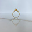 Anillo Solitario Mariposa 2.3gr / T5 3/4 / Circones Blancos Oro Amarillo &