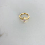 Anillo Solitario Ovalado 5gr / T6 / Diamante 60pts Oro Amarillo (Joya) $