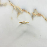 Anillo Solitario Halo 3.5gr / T5 1/4 / Diamante 35pts Oro Amarillo (Joya) $