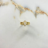 Anillo Solitario Rombo 5.5gr / T4 3/4 / Diamante 19pts Oro Amarillo (Joya) $