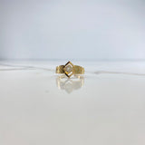 Anillo Solitario Rombo 5.5gr / T4 3/4 / Diamante 19pts Oro Amarillo (Joya) $