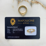 Anillo Beta 3.76gr / T4 3/4 / Diamante 28pts Oro Amarillo (Joya) $