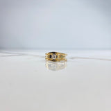 Anillo Tres Lineas 5.45gr / T6 / Diamante 28pts Oro Amarillo (Joya) $