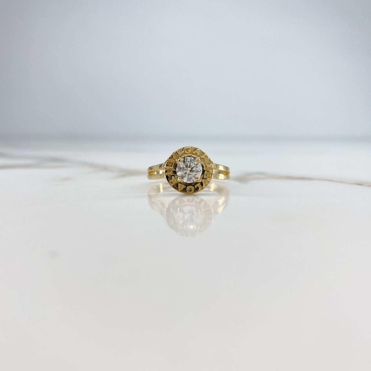 Anillo BV 4.6gr / T5 1/4 / Diamante 50pts Oro Amarillo (Joya) $