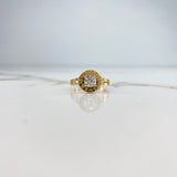 Anillo BV 4.6gr / T5 1/4 / Diamante 50pts Oro Amarillo (Joya) $