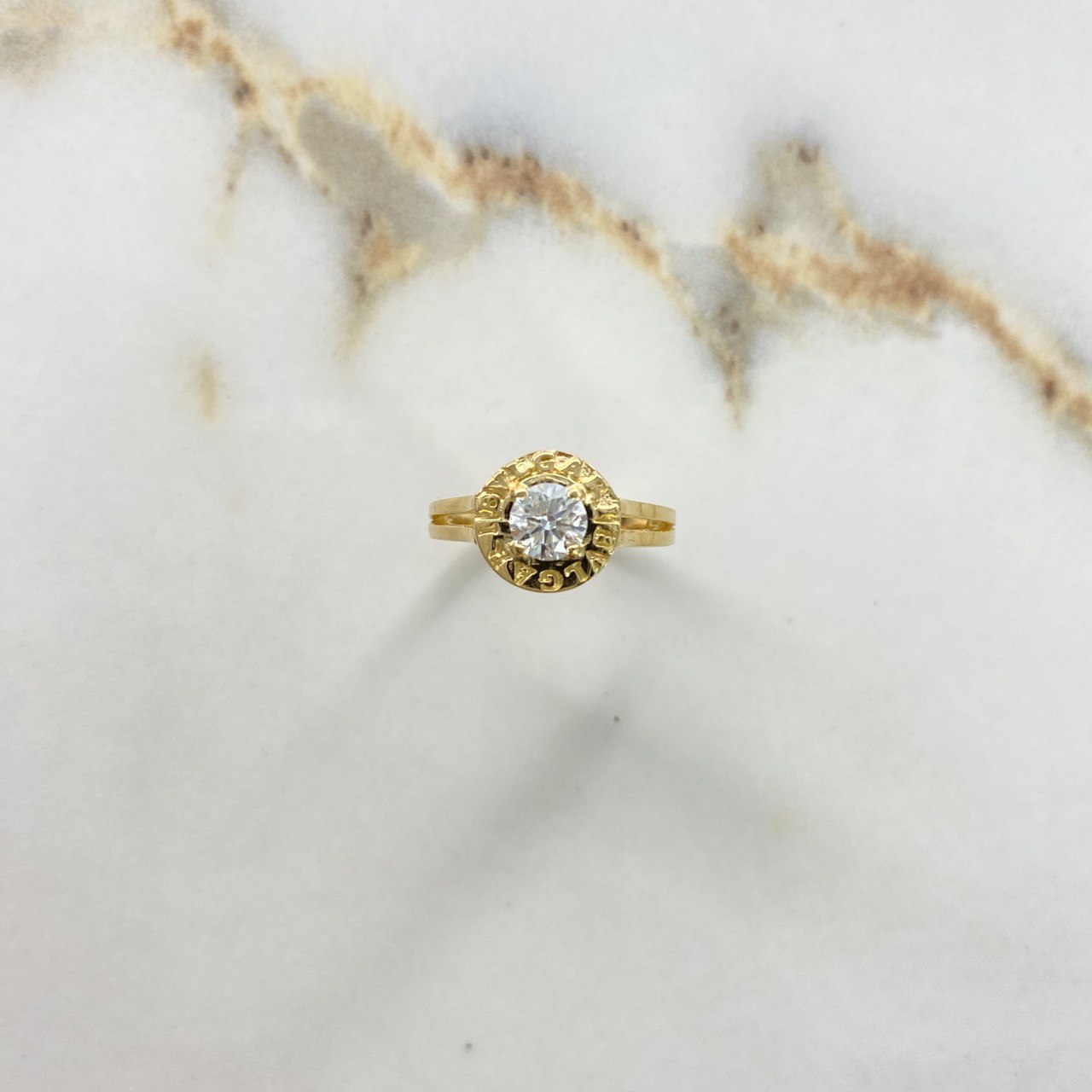 Anillo BV 4.6gr / T5 1/4 / Diamante 50pts Oro Amarillo (Joya) $