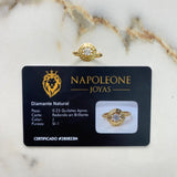 Anillo BV 4.08gr / T5 1/4 / Diamante 25pts Oro Amarillo (Joya) &