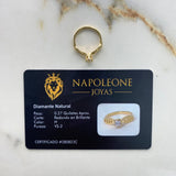 Anillo Solitario Lineas 2.97gr / T5 / Diamante 27pts Oro Amarillo (Joya) &