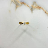 Anillo Solitario Lineas 2.97gr / T5 / Diamante 27pts Oro Amarillo (Joya) &