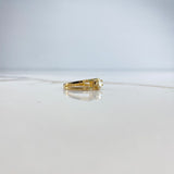 Anillo Solitario Dos Lineas 5.28gr / T6 / Diamante 50pts Oro Amarillo (Joya Oferta) &