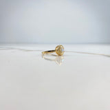 Anillo Solitario Halo 4.18gr / T5 / Diamante 50pts Oro Amarillo (Joya Oferta) &