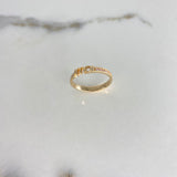 Anillo Amor 2.35gr / T7 1/2 / Circones Rosados Oro Amarillo &