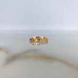 Anillo Amor 2.35gr / T7 1/2 / Circones Rosados Oro Amarillo &