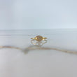 Anillo GC 1.65gr / T9 1/2 / Circones Blancos Oro Amarillo &