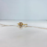 Anillo GC 1.65gr / T9 1/2 / Circones Blancos Oro Amarillo &