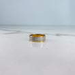 Anillo Argolla 3.75gr / T6 1/2 / Relieve Dos Oros Amarillo Blanco &