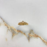 Anillo 15s Tiara 1.85gr / T6 1/4 / Circones Blancos Oro Amarillo &