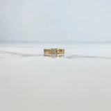 Anillo Puente 3gr / T5 3/4 / Circones Blancos Oro Amarillo &