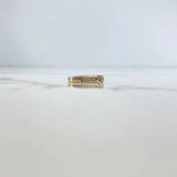 Anillo Puente 3gr / T5 3/4 / Circones Blancos Oro Amarillo &