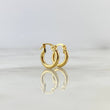 Candongas Jass 0.8gr / 1.1cm / Lisa Oro Amarillo 18K