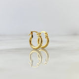 Candongas Jass 0.8gr / 1.1cm / Lisa Oro Amarillo 18K