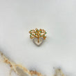 Dije Arbol Corazon 1.85gr / 1.5cm / Circones Verdes Blancos Oro Amarillo &