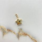 Dije Estrella 0.8gr / 2cm / Soplado Oro Amarillo &