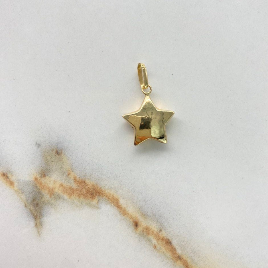 Dije Estrella 0.75gr / 2cm / Soplado Oro Amarillo &