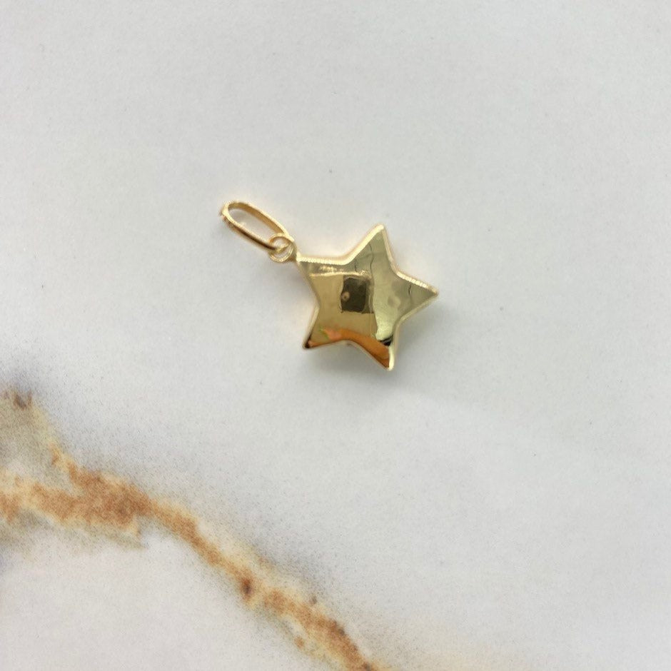 Dije Estrella 0.75gr / 2cm / Soplado Oro Amarillo &