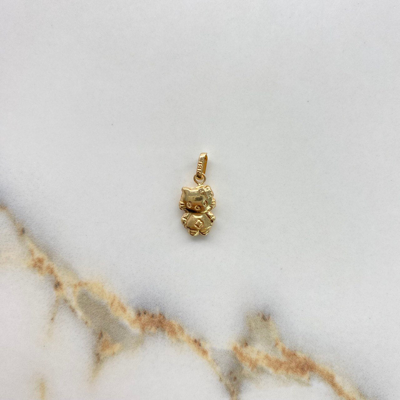 Dije Gatita 0.5gr / 1.7cm / Soplado Oro Amarillo &