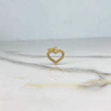 Dije Silueta Corazon 1.2gr / 2cm / Troquelado Oro Amarillo &