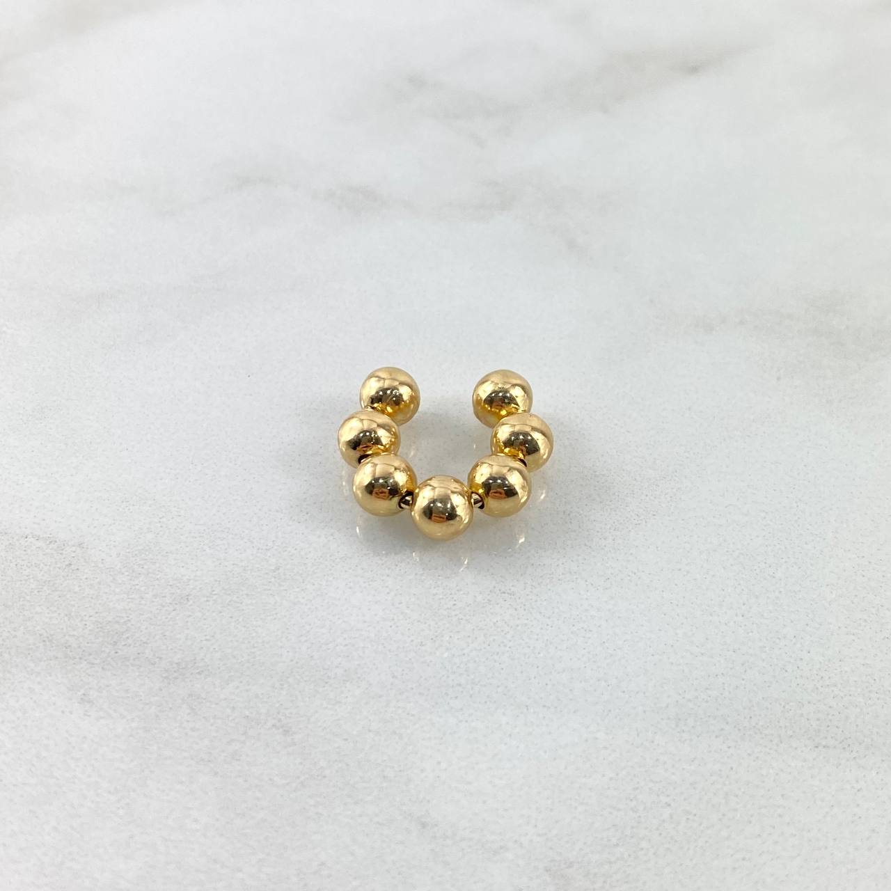 Piercing Earcuff Simulador 1.8gr / 1.7cm / 5mm Bolas Lisas Oro Amarillo (Joya)