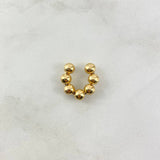 Piercing Earcuff Simulador 1.75gr / 1.7cm / 5mm Bolas Lisas Oro Amarillo (Joya) *