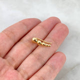 Piercing Earcuff Simulador 0.6gr / 1.8cm / 6mm - 2mm Cascabel de Bolas Lisas Oro Amarillo (Joya)